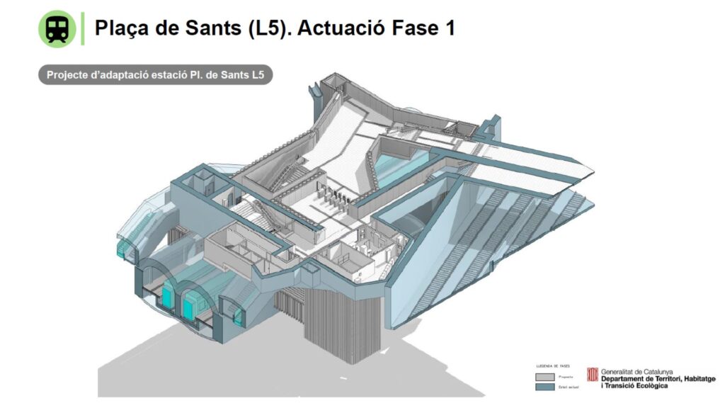 La plaça de Sants es tancarà al febrer per iniciar les obres d'accessibilitat de l'estació de l'L5 | accessibilitat, Barris, L5, metro, obres