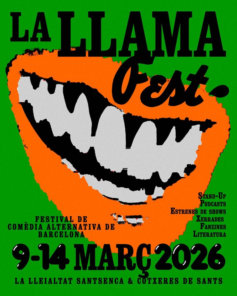 La Llama Fest 2026: tot el que has de saber | Centre Cívic Cotxeres de Sants, humor, llibreries