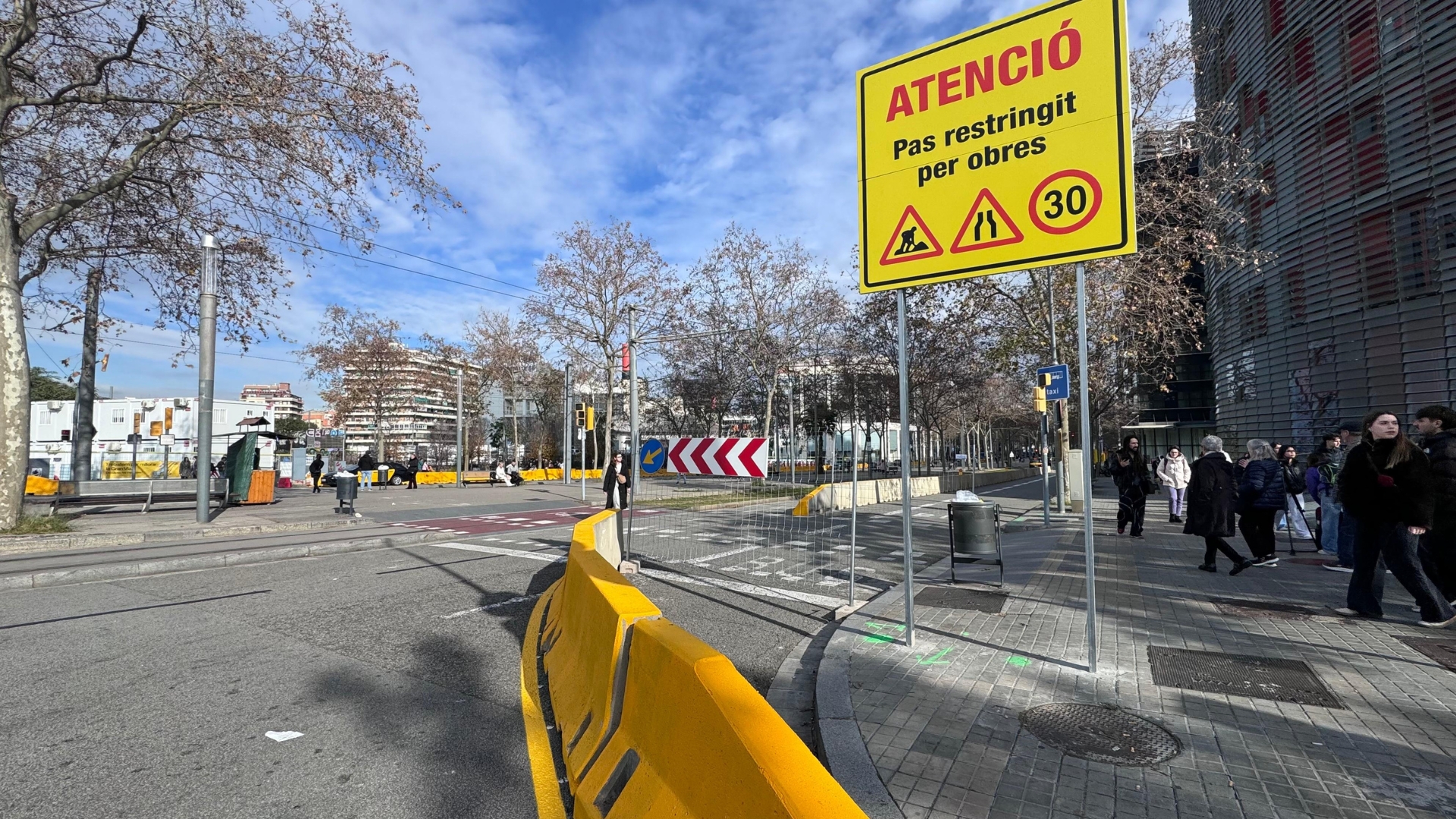 obres desdoblament Trambesòs Glòries