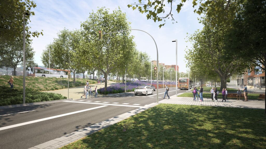 La pacificació de la Meridiana esborrarà el pont del Dragó i el gran mur de Sant Andreu | avinguda Meridiana, obres