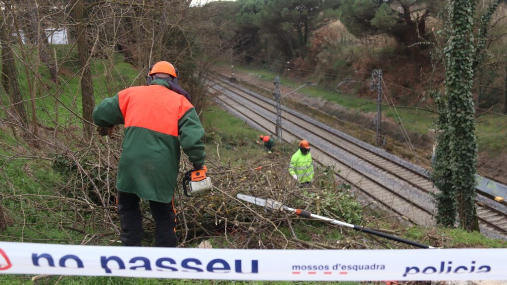 tala arbres despreniment tren Caldes Malavella