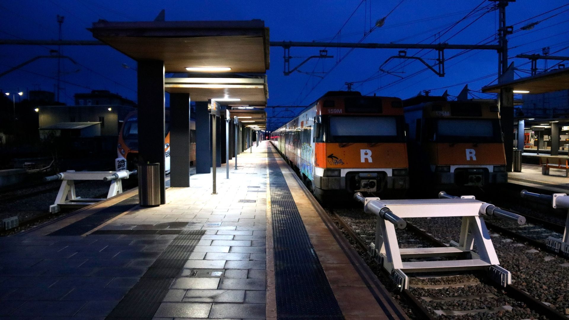 trens aturats estació Rodalies