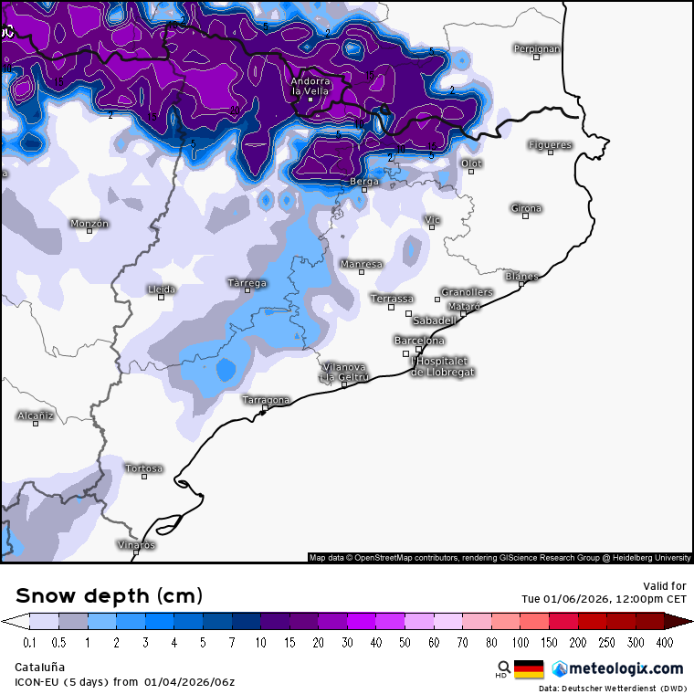 La neu visitarà Catalunya dilluns: què en sabem a hores d'ara? Nevarà a Collserola? | Barcelona, neu