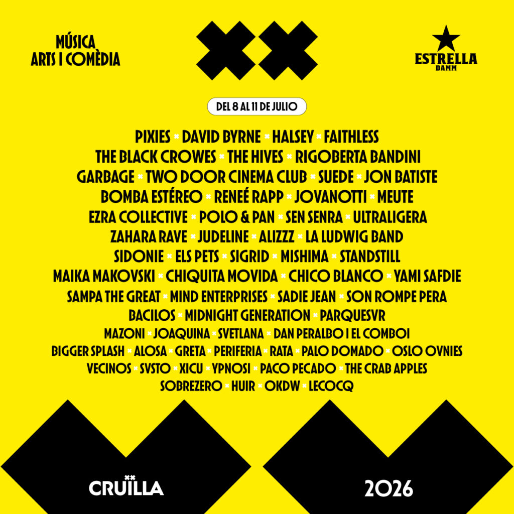 Festival Cruïlla 2026 a Barcelona: Concerts, cartell, horaris i tot el que n'has de saber | concerts, festival Cruïlla, festivals