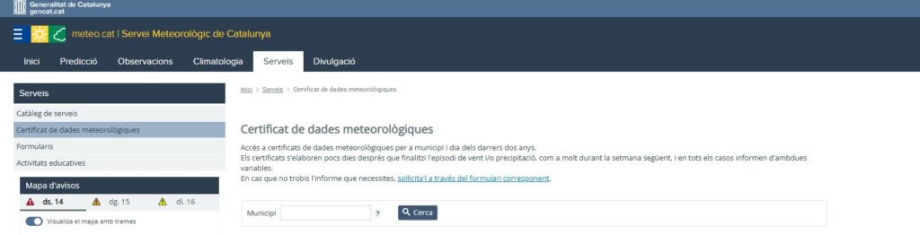 He tenido un siniestro por el viento: ¿dónde puedo encontrar el certificado para el seguro? | lluvia, tormenta, viento