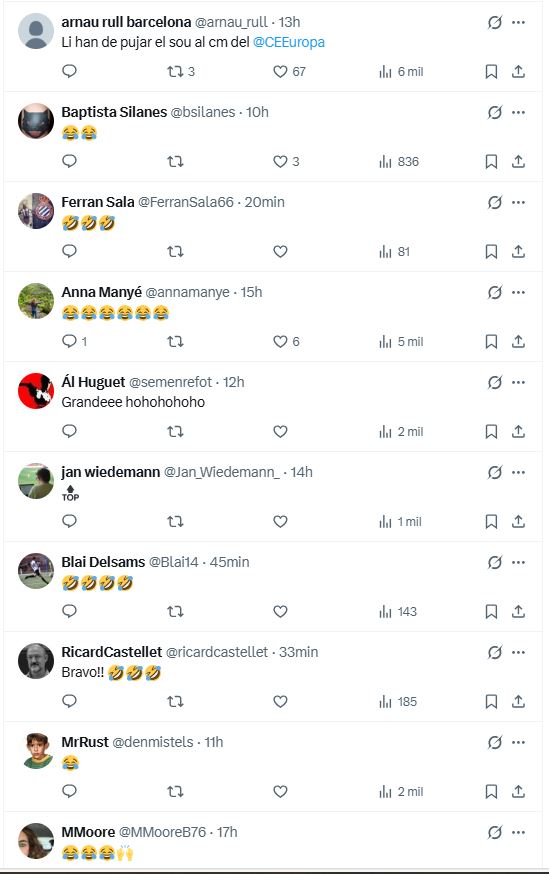 respostes al tuit del CE Europa