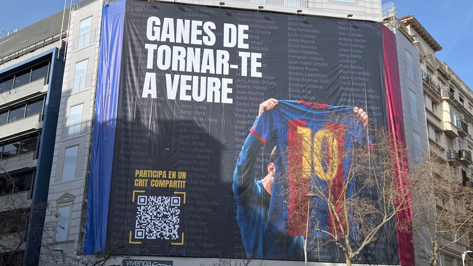 pancarta ciria messi estil Laporta