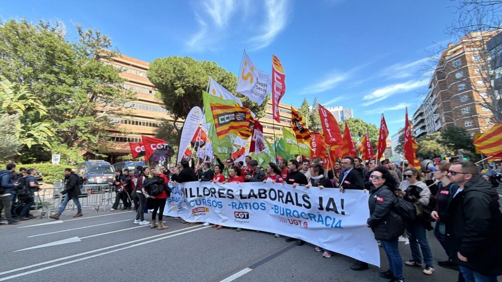 manifestacio educacio conselleria per la vaga