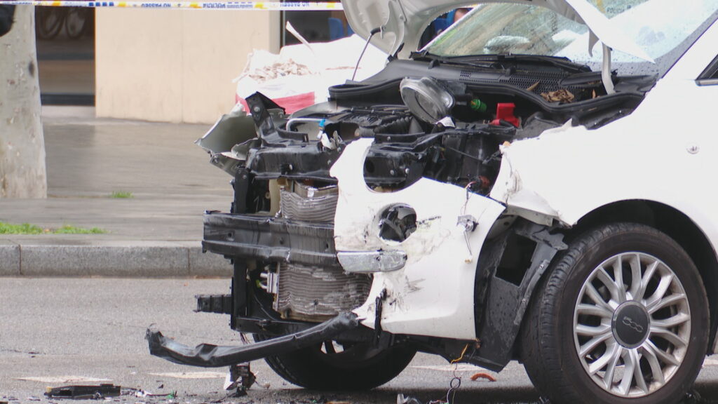 Accident al passeig de Sant Joan