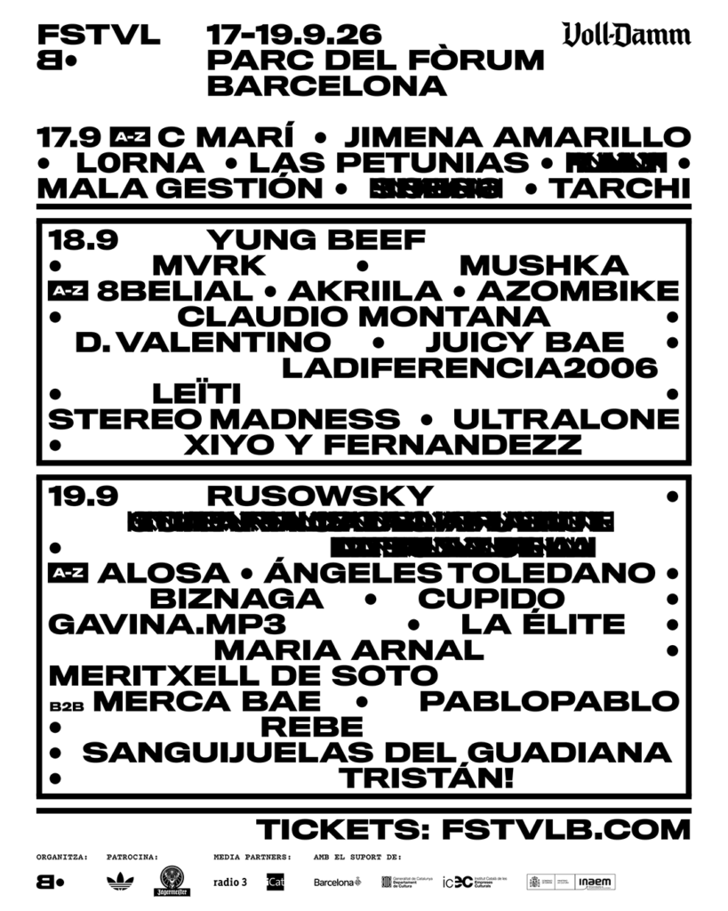 Festival•B 2026 a Barcelona: Programa i concerts | concerts, Fabra i Coats, música en viu