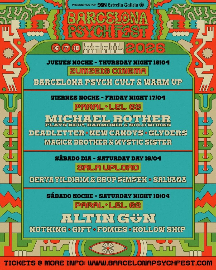Barcelona Psych Fest 2026: programa i dates | agenda del cap de setmana, festival, música en directe, música en viu