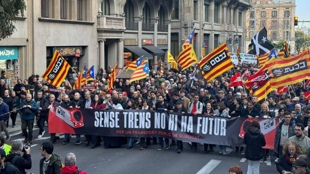 manifestación usuarios Cercanías Barcelona