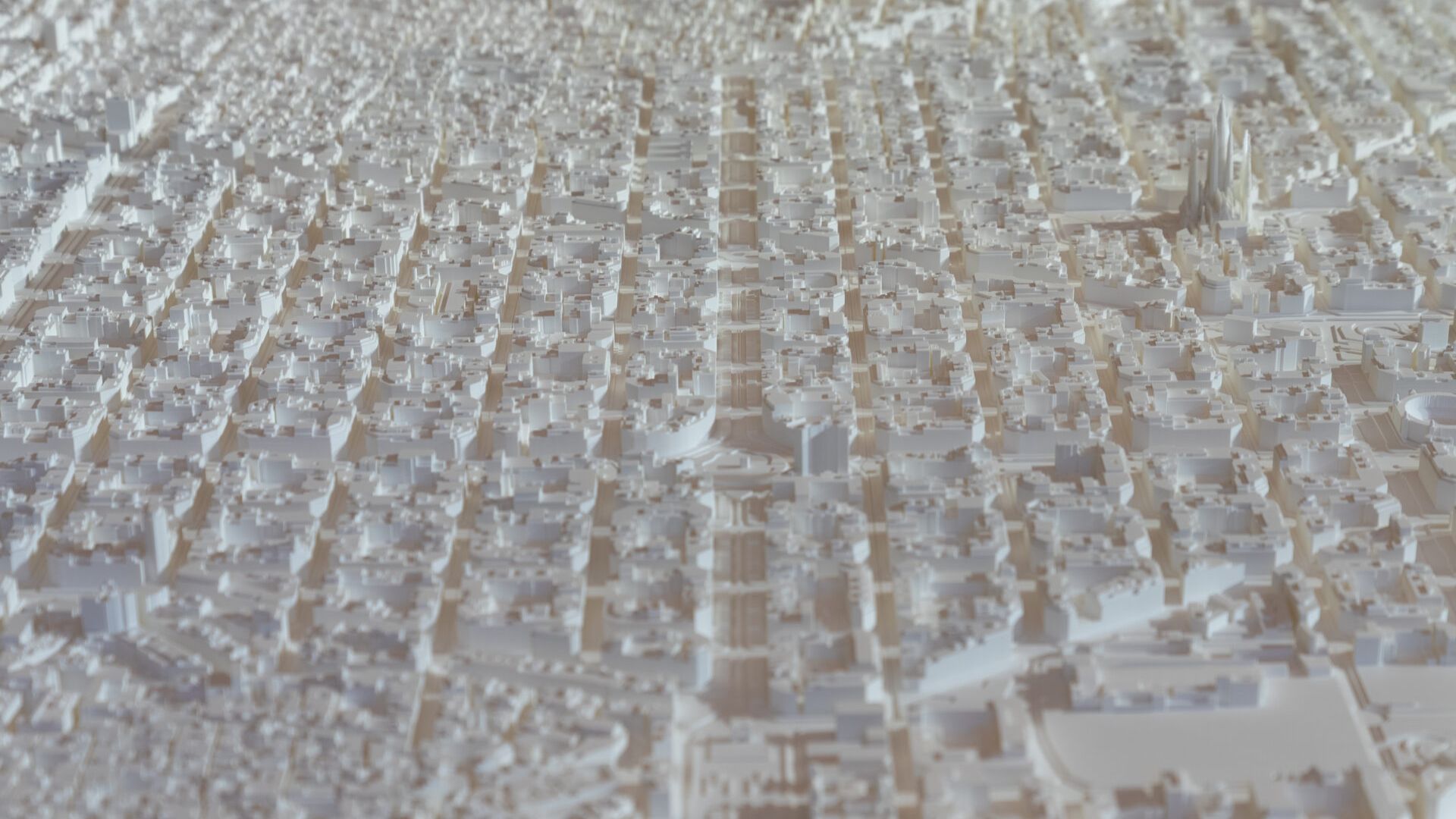 maqueta Barcelona a escala