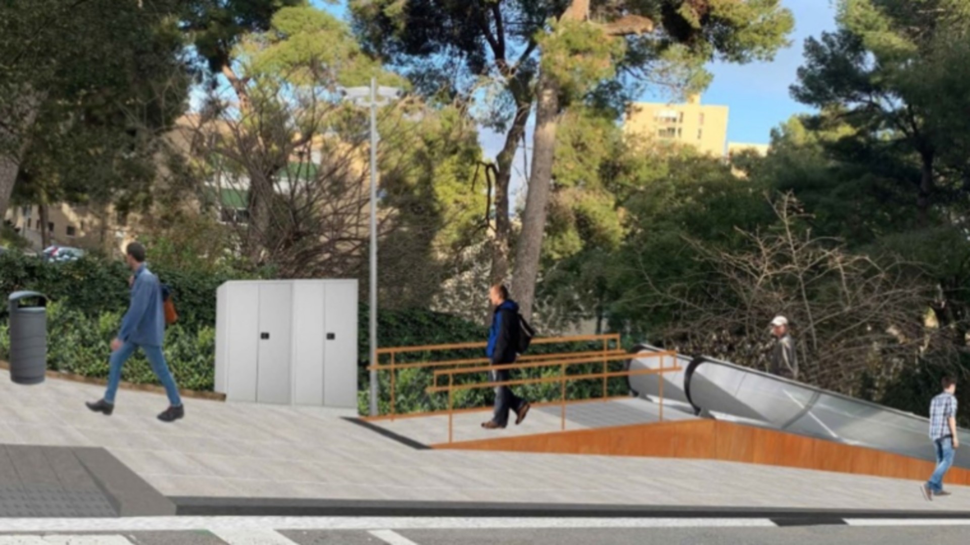 render rampa mecanica montbau