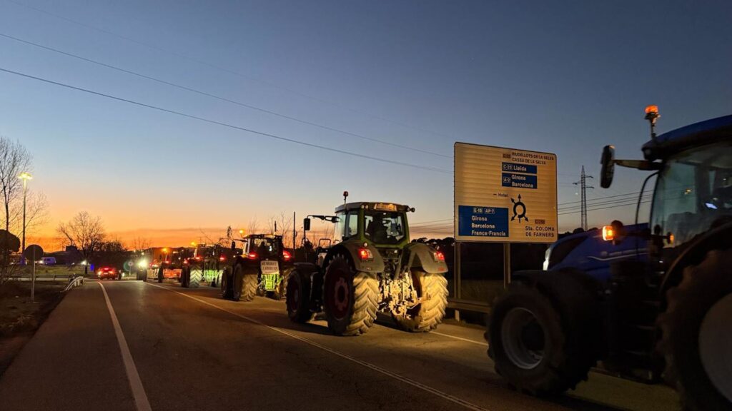 tractorada barcelona vaga pagesos tractors 6 de febrer 2026