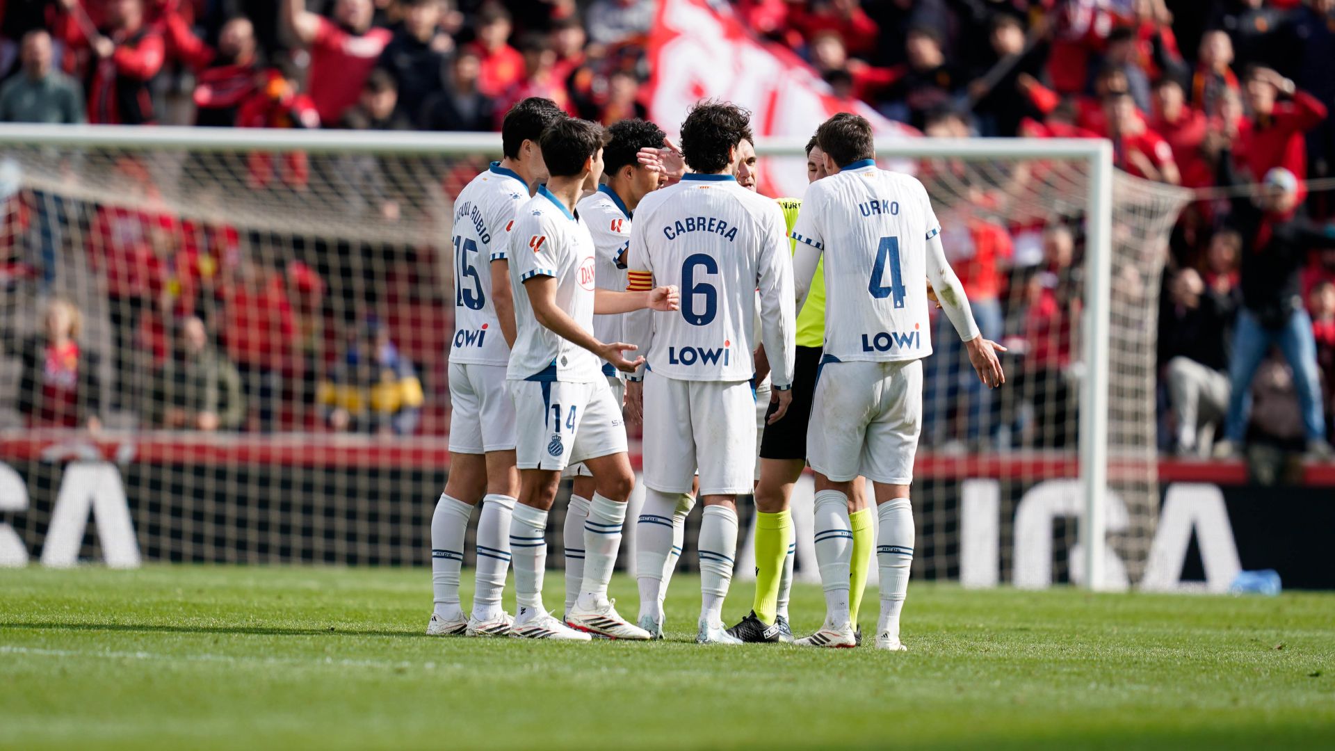 Espanyol futbolcuları maçta
