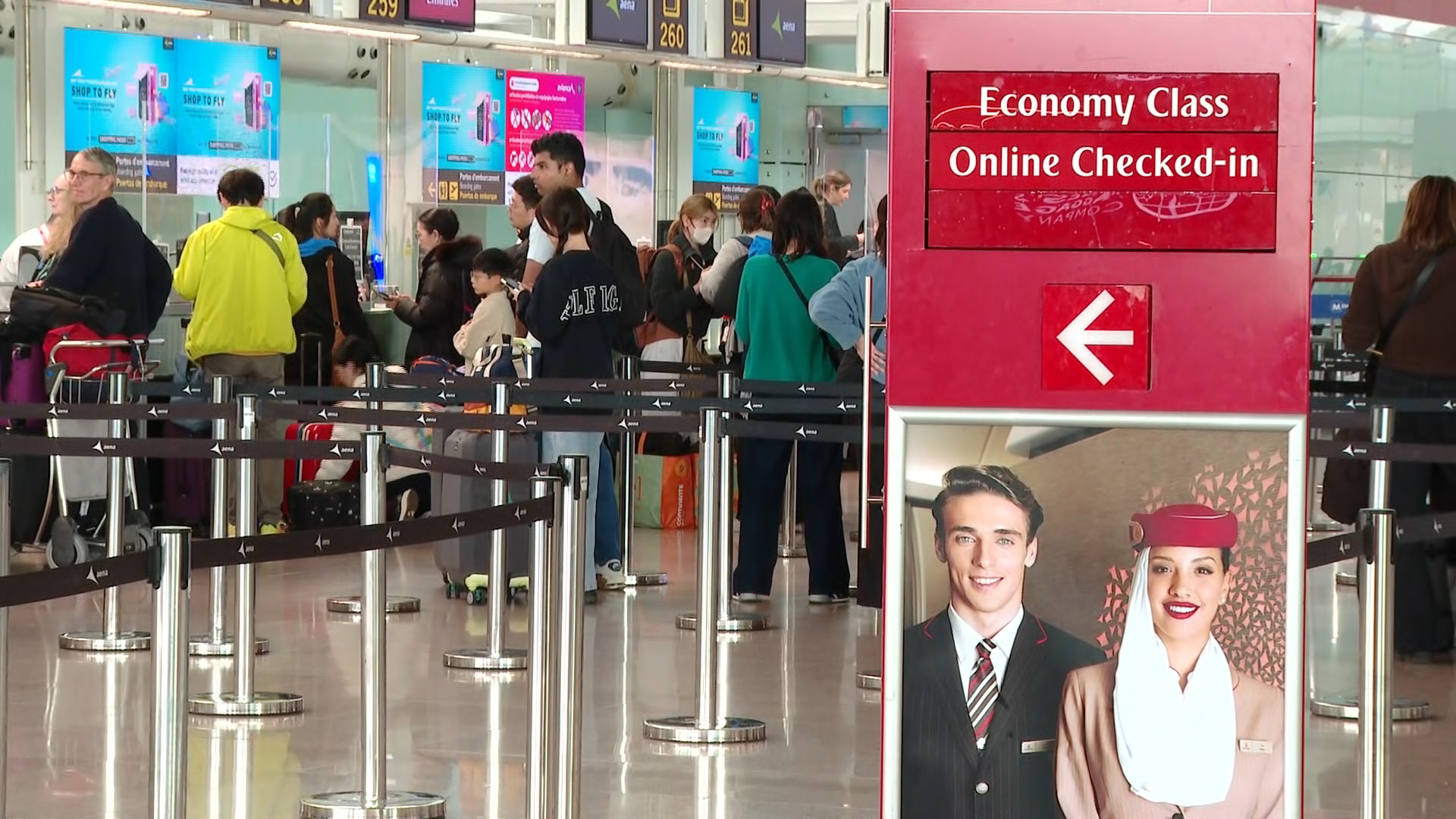 Mostradors aeroport conflicte orient mitja