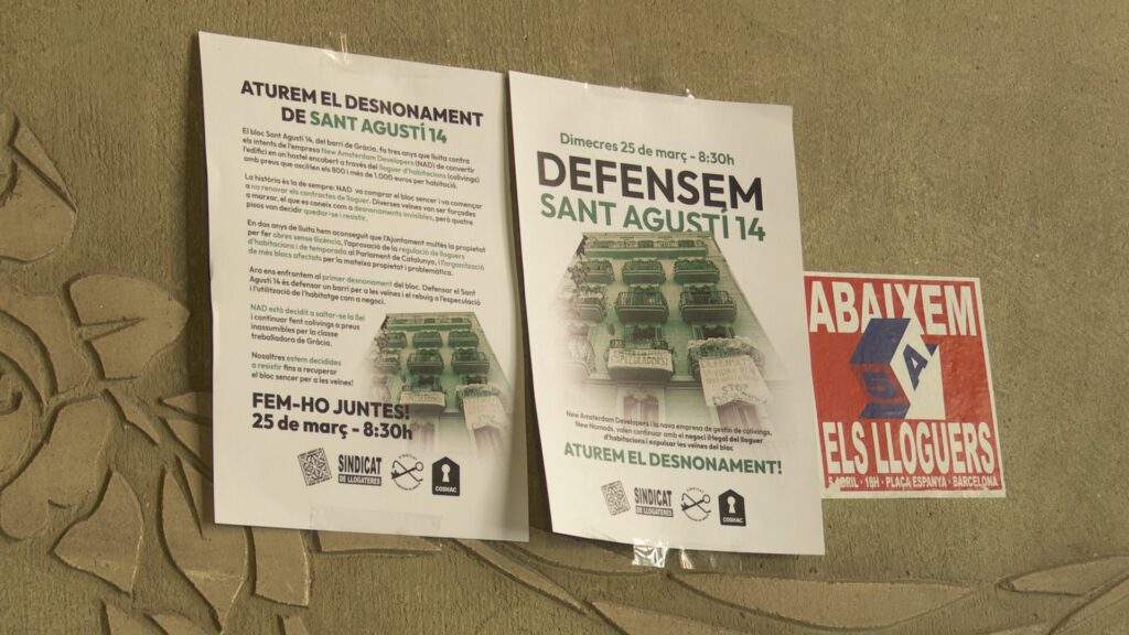 Txema Escorsa, veí del bloc de Sant Agustí, 14: "Si es produeix el desnonament serà un escàndol" | desnonaments, Sindicat de Llogaters