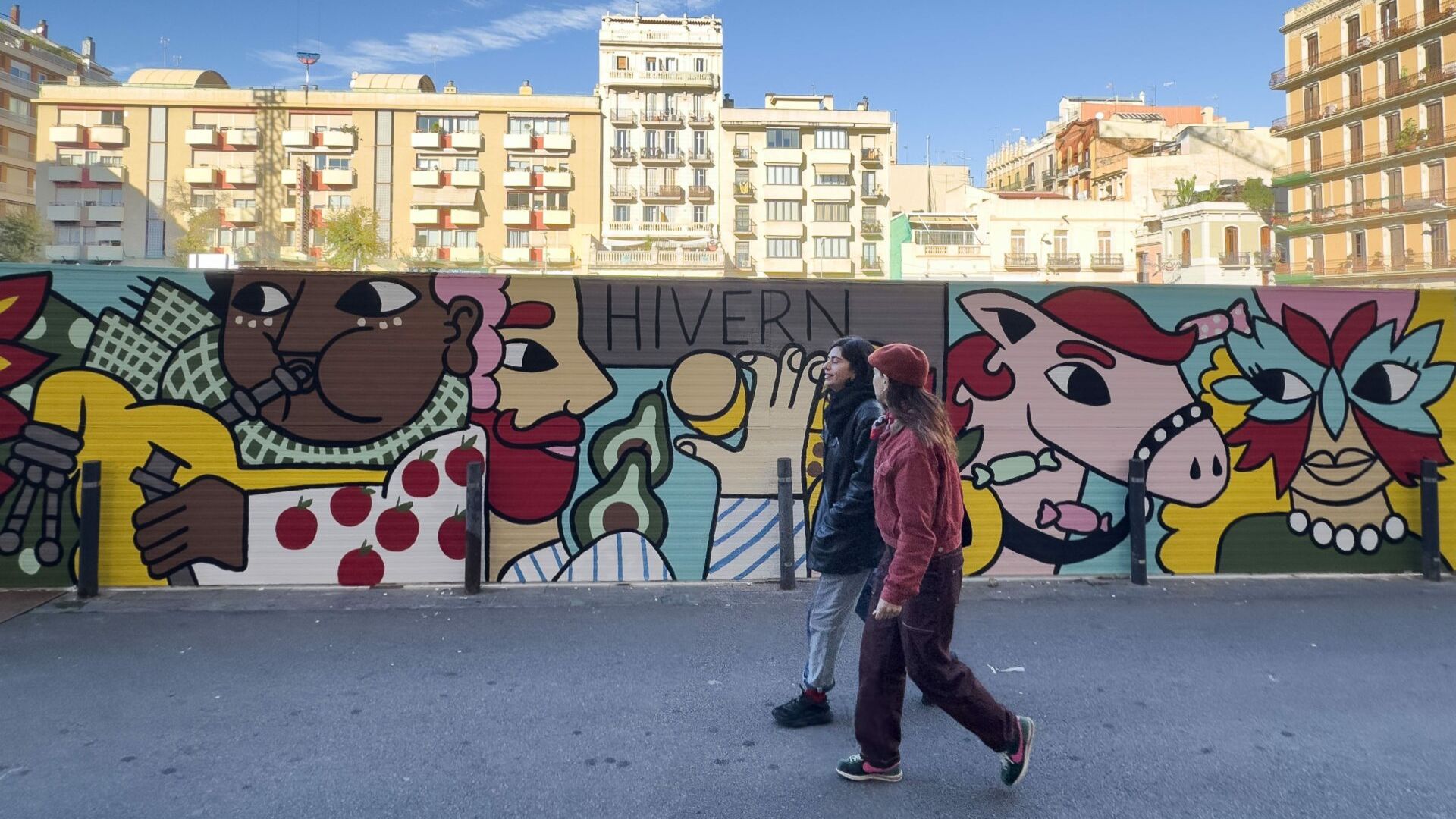 mural Amaia Arrazola Mercat Abaceria