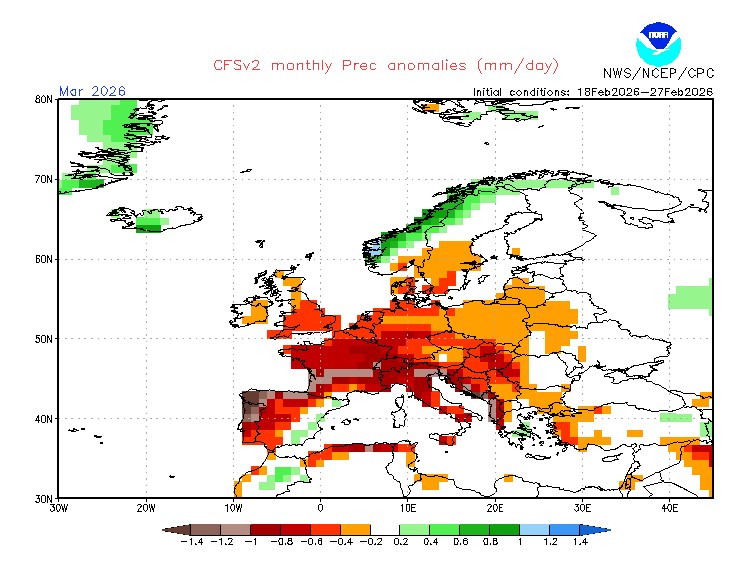 anomalia pluja mar&ccedil; NOAA