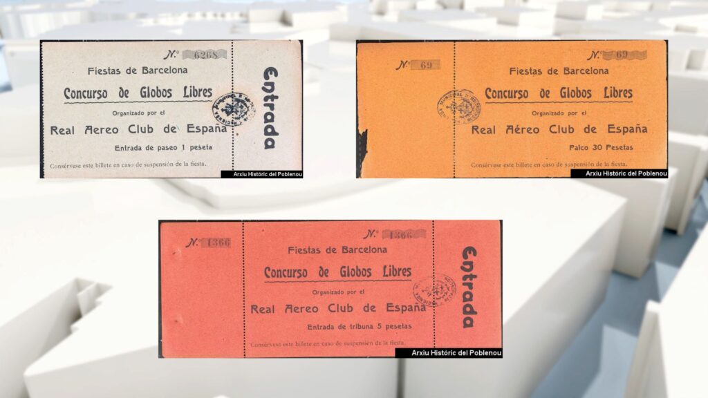 Fins a 5.000 pessetes per al guanyador del concurs de globus aerostàtics al Poblenou del 1907 | Barris, concursos, memòria històrica