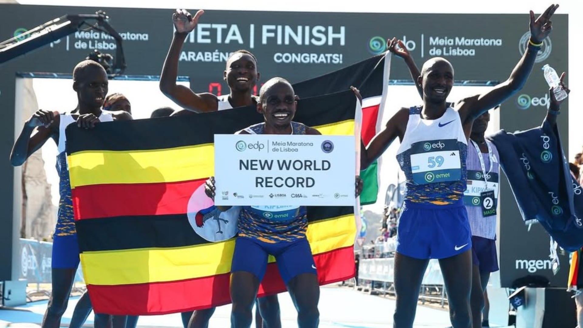 Jacob Kiplimo rècord del món de mitja marató a Lisboa 2026