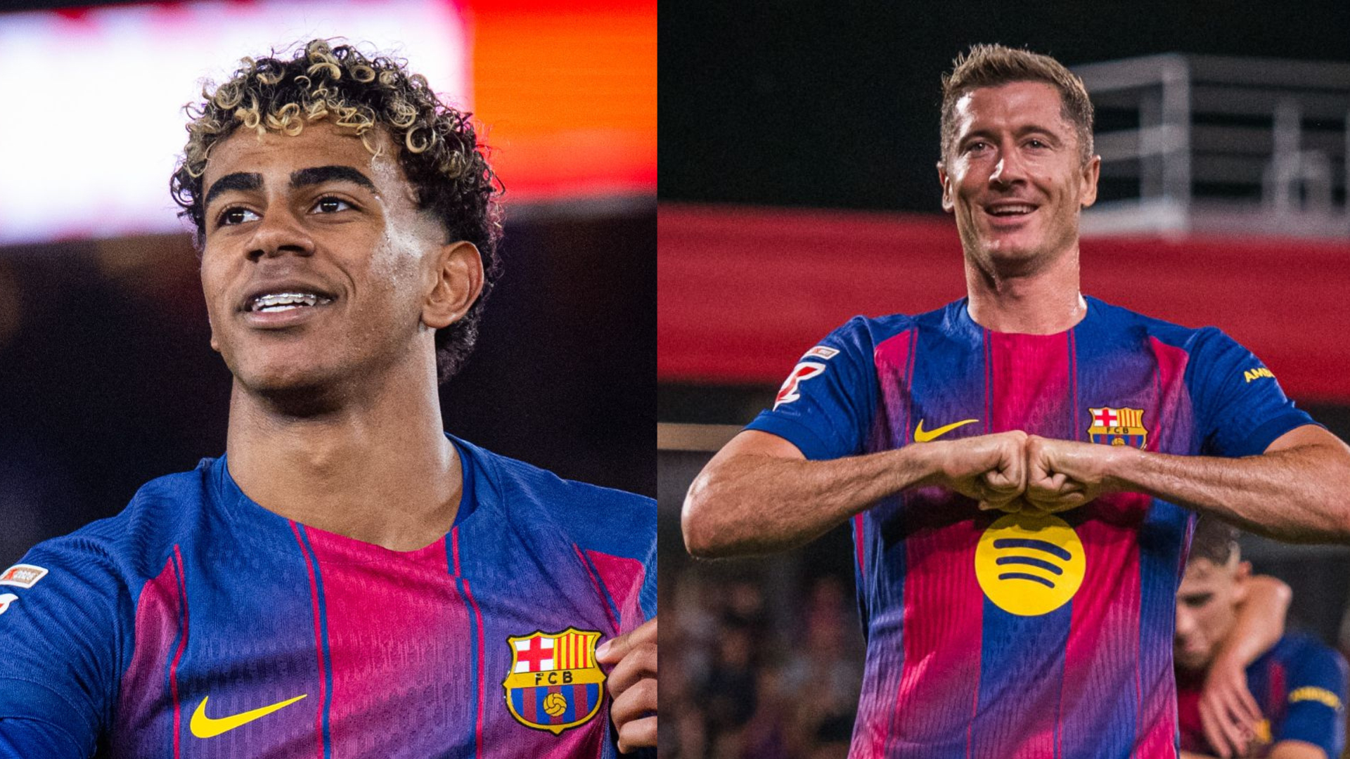 Lamine Yamal i Robert Lewandowski golejadors
