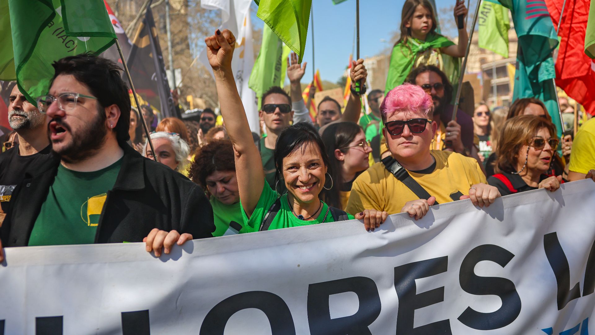 Iolanda Segura manifestació educació