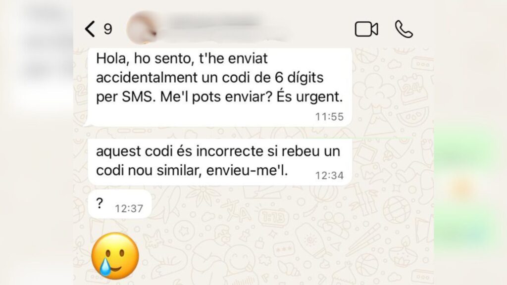 estafa robatori compte WhatsApp