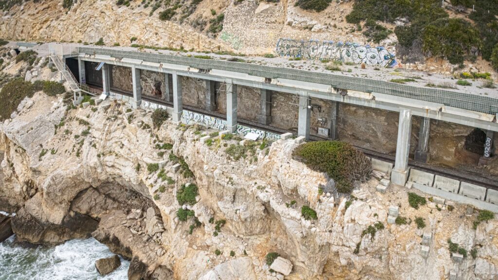 Garraf Operations Les obres als túnels del Garraf, a vista de dron