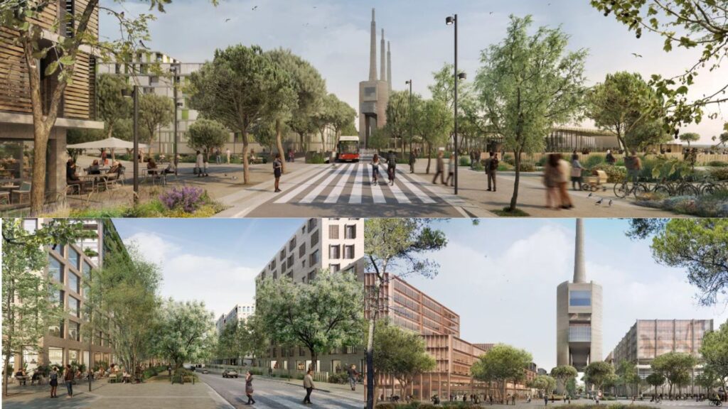 urbanitzacio vials entorns tres xemeneies sant adria besos