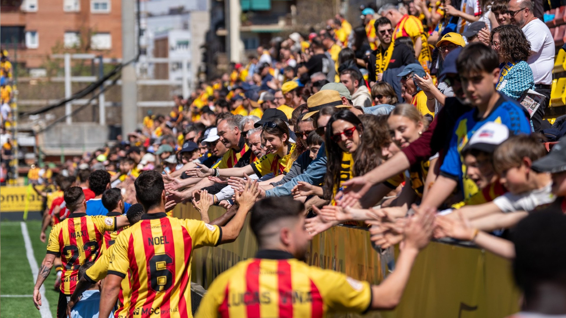 Sant Andreu amb la seva afició