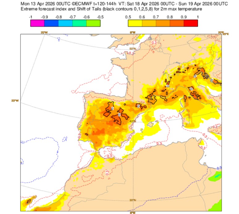 anomalia temperatura dissabte