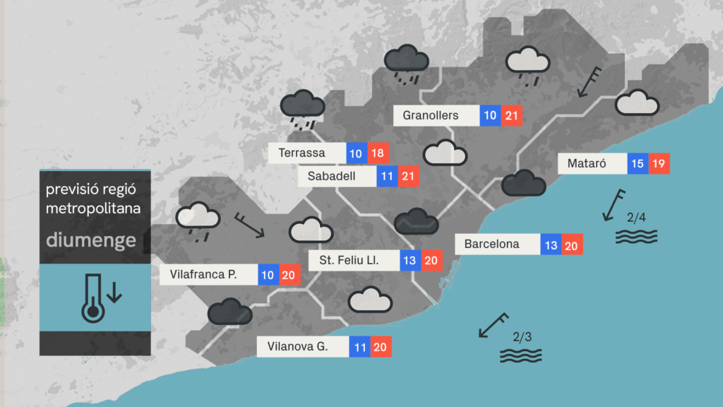 Cel gris i britànic en espera dels plugims bruts de fang: diumenge, 12 d'abril, afluixa la calor | previsió del temps