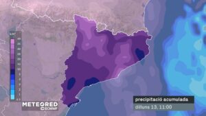 Clatellada de la temperatura aquest diumenge: pluja i fresca en el retorn de la normalitat