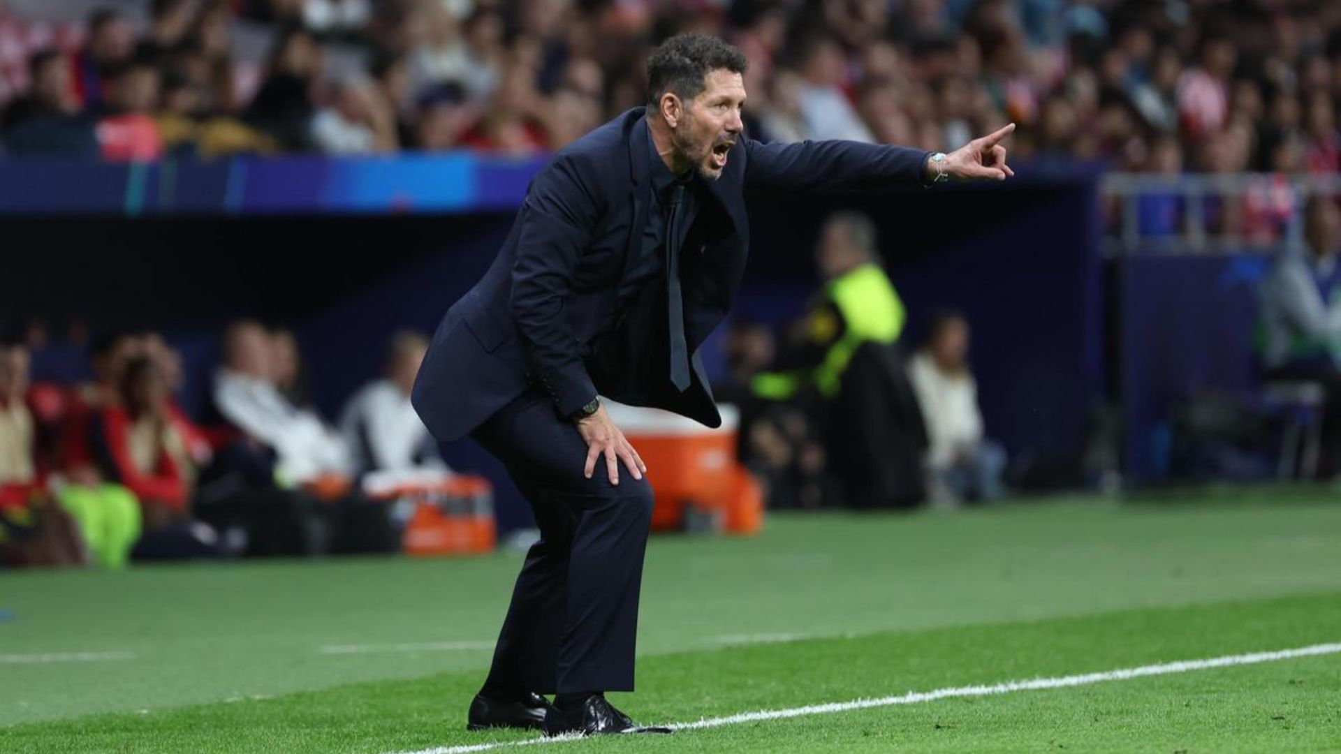 Simeone durant un partit de l'Atlètic de Madrid al Metropolitano