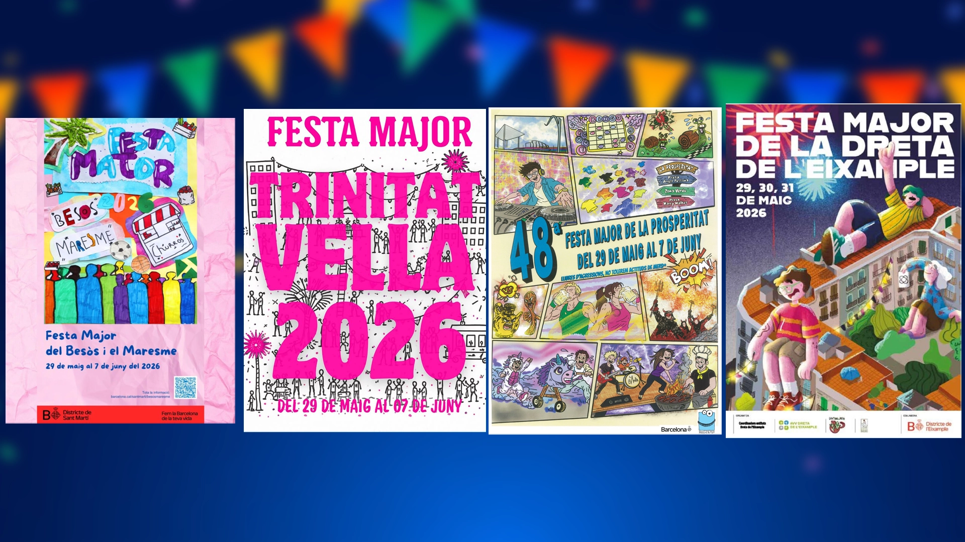 Dies de festa major en quatre barris | música en viu, pòdcast, ràdio