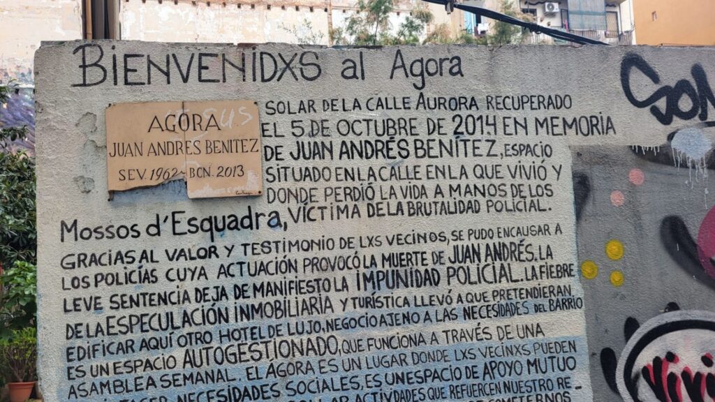 Veïnat del Raval s’organitza contra el desallotjament de l’Àgora Juan Andrés Benítez | Barris, casals, desnonaments, entitats