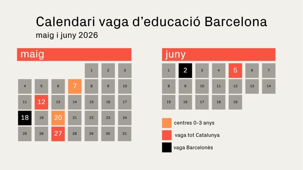 calendari vaga educaci&oacute; maig juny 2026