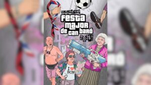 El cartell de la Festa Major de Can Baró aposta per un estil canalla i crític amb el turisme