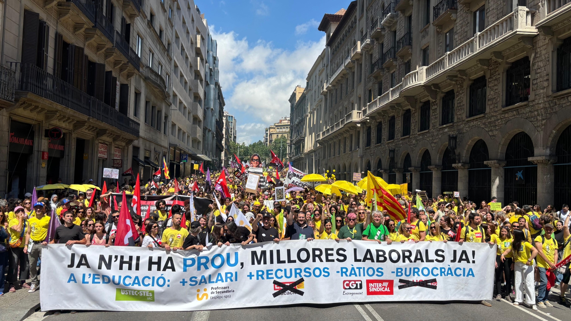 manifestació vaga educació