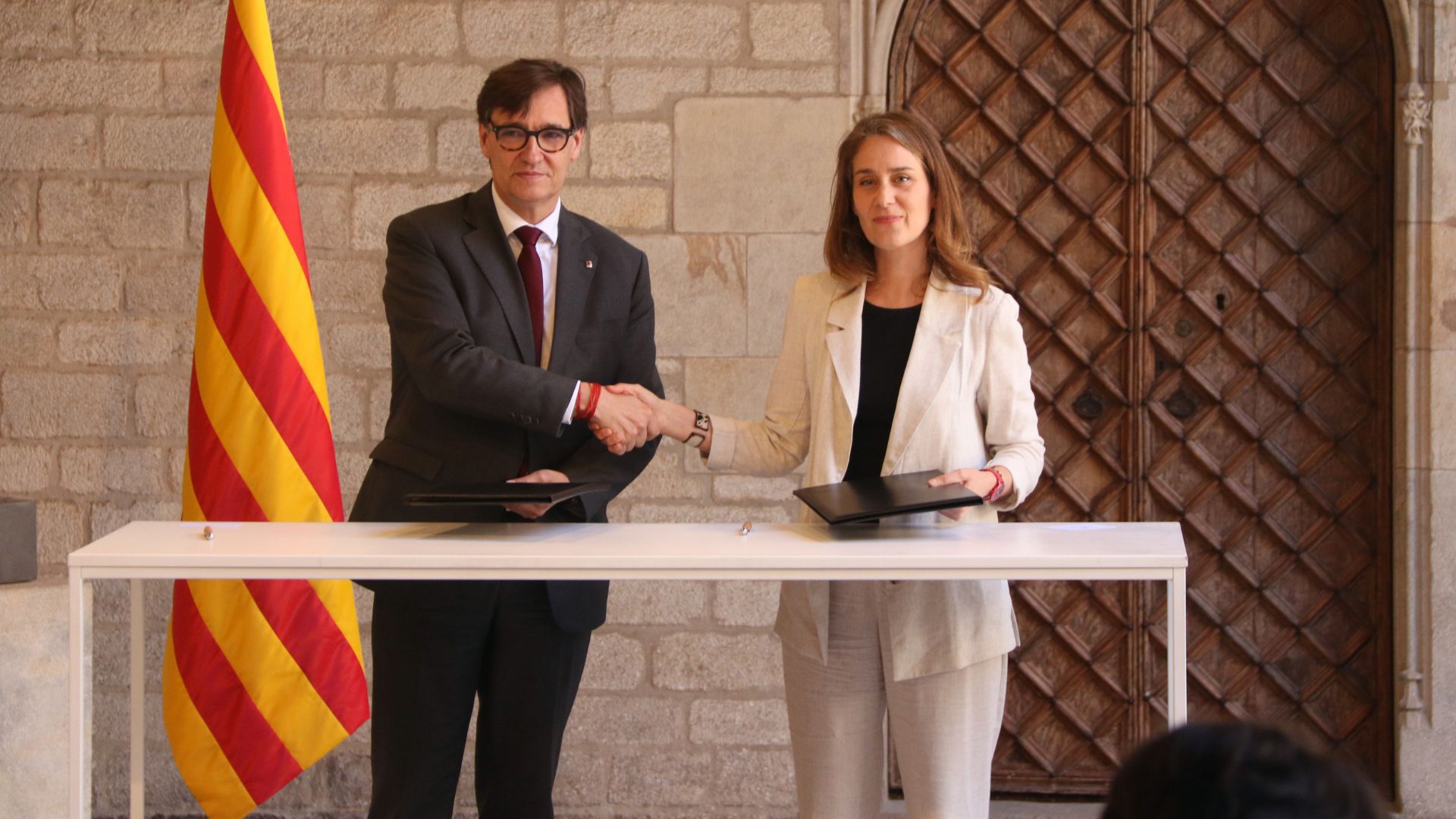 Salvador Illa i Jessica Albiach pacten pressupostos de Catalunya