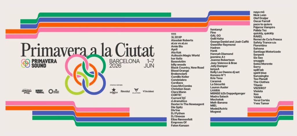 Primavera Sound 2026 a Barcelona: Dates, entrades i cartell del festival | festivals, música en viu, música indie, Primavera Sound
