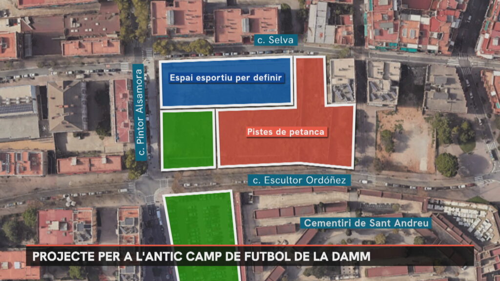 L'antic camp de la Damm renaixerà com a zona verda, 16 pistes de petanca i un espai esportiu | Barris, equipaments, parcs i jardins