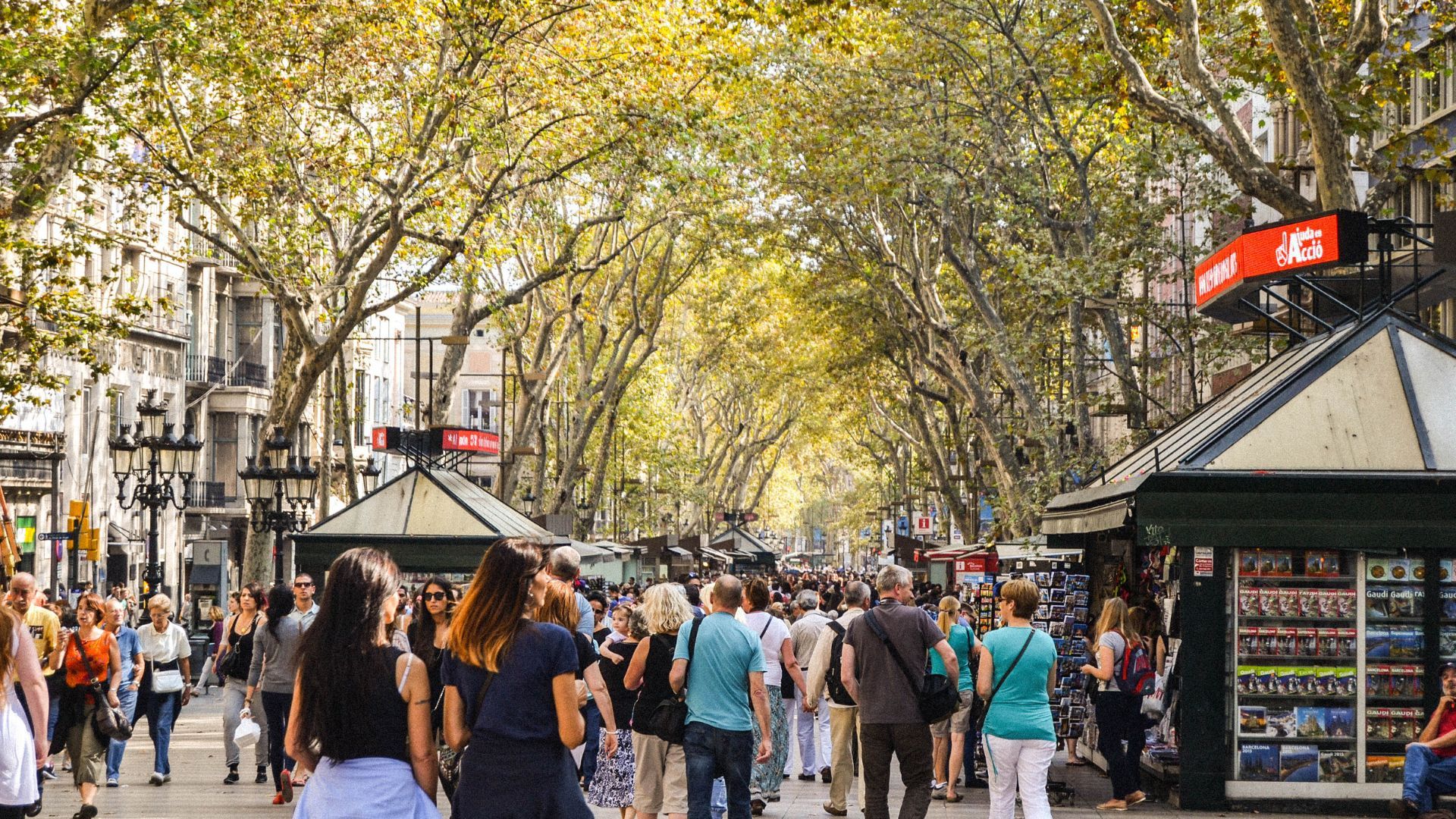 turistes a la Rambla