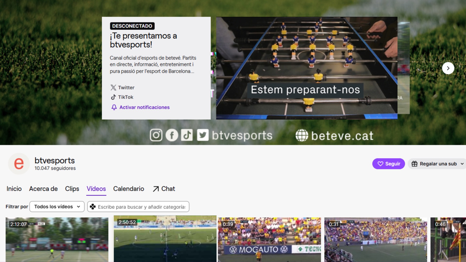 Twitch btvesports 10000 seguidors referència català