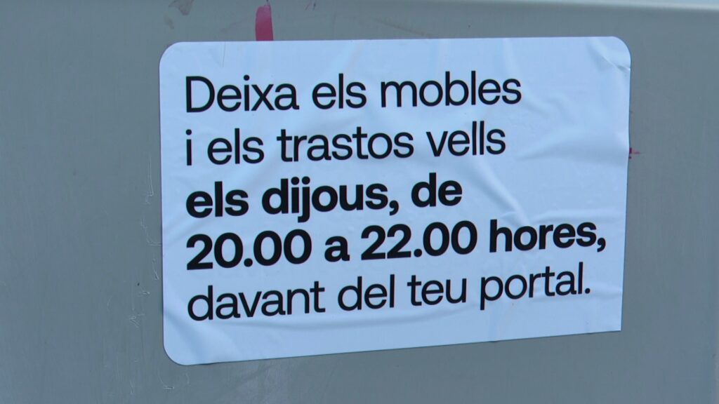 cartell horaris recollida mobles