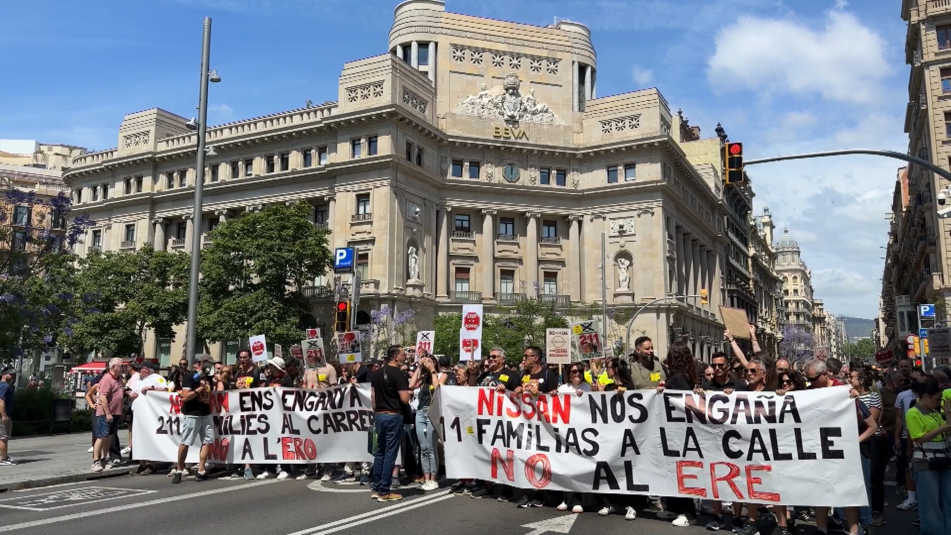 manifestacio barcelona nissan