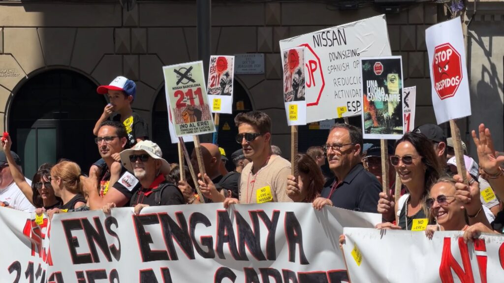 manifestacio barcelona nissan