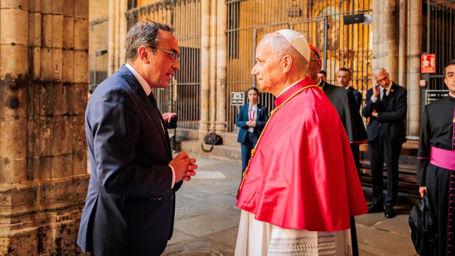 papa Lleó XIV i Josep Rull